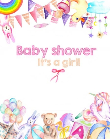 Baby Shower invitation on tea towels