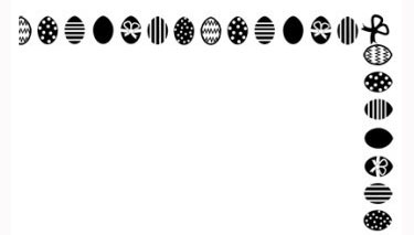 Easter eggs border