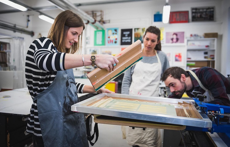 Screen printing tea towels